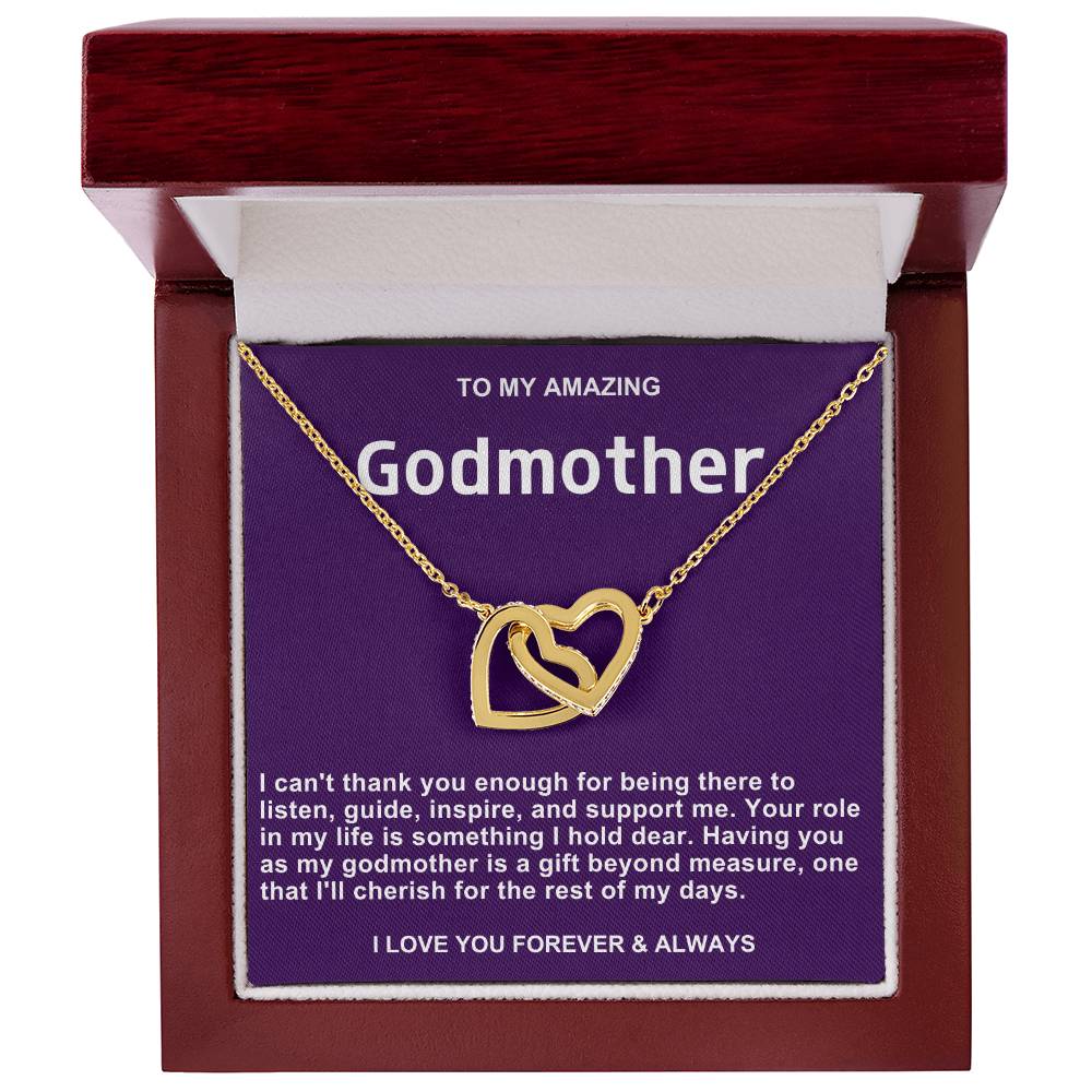 Godmother Interlocking Hearts Necklace