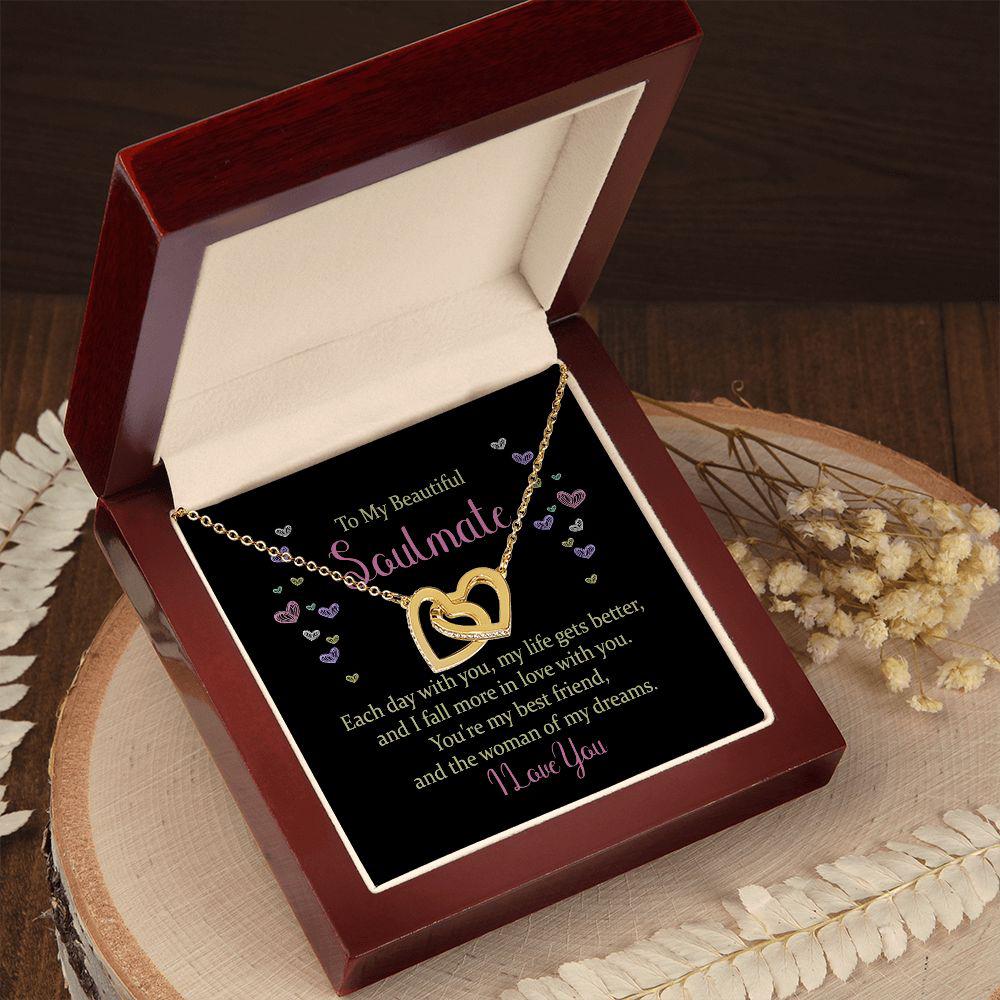 To My Beautiful Soulmate Hearts Necklace