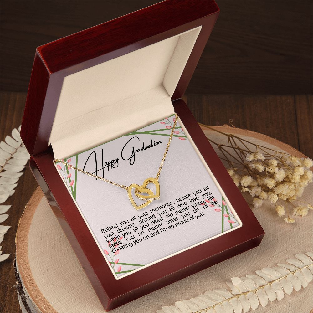 Happy Graduation Hearts Necklace