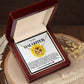 Daughter Double Heart Necklace- Sunflower