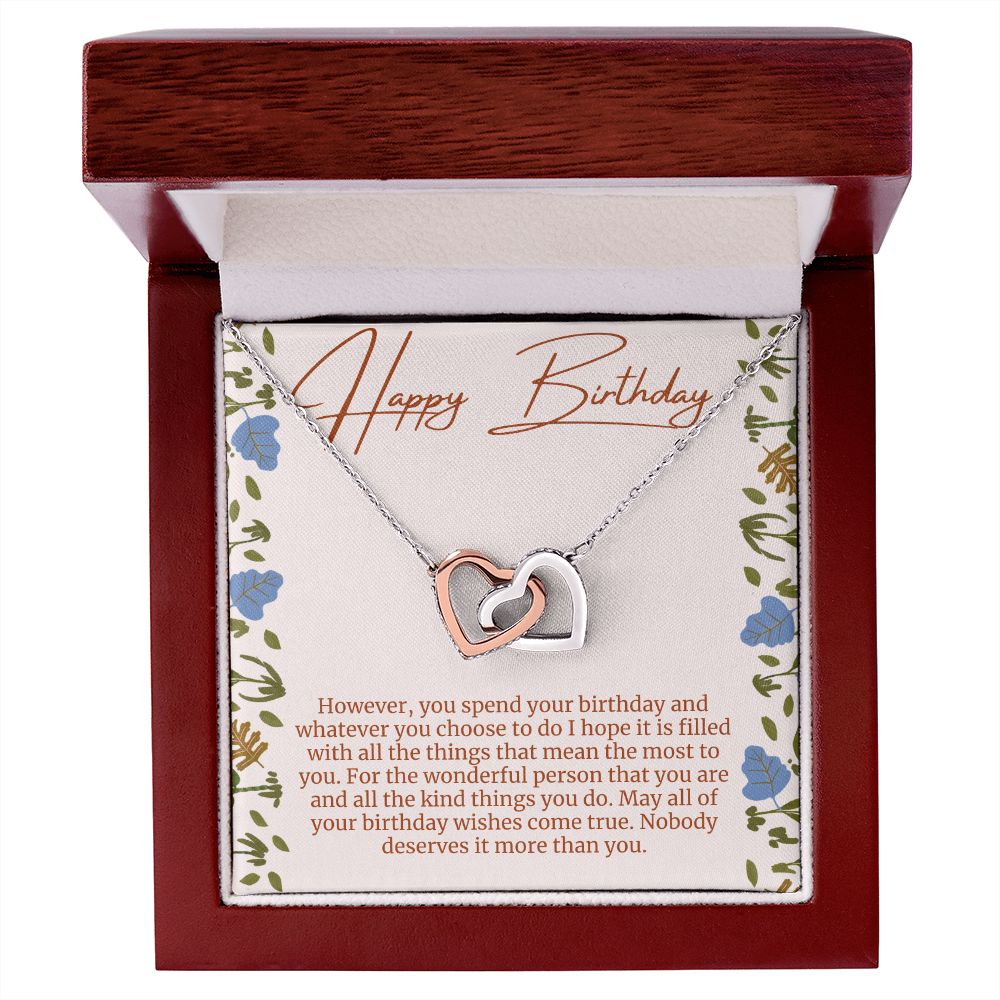 Happy Birthday Hearts Necklace