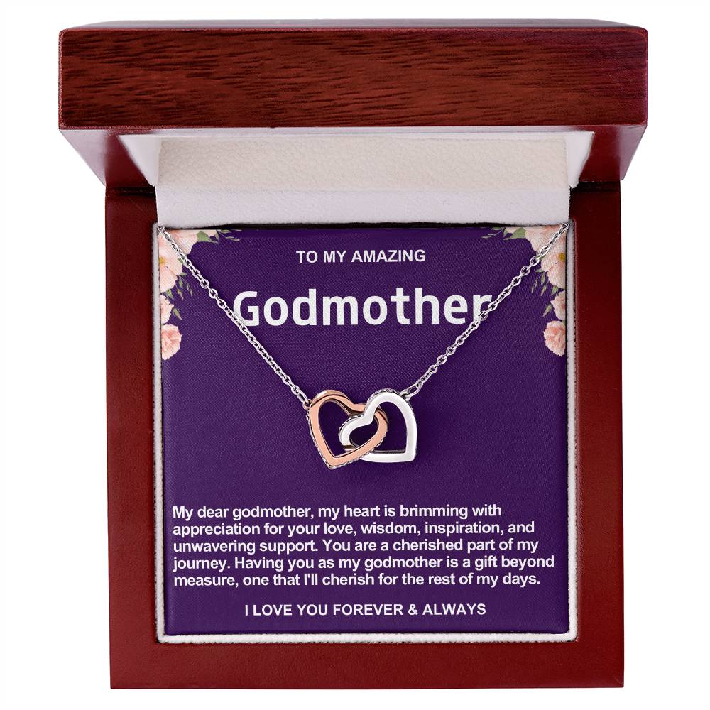 Godmother Interlocking Hearts Necklace