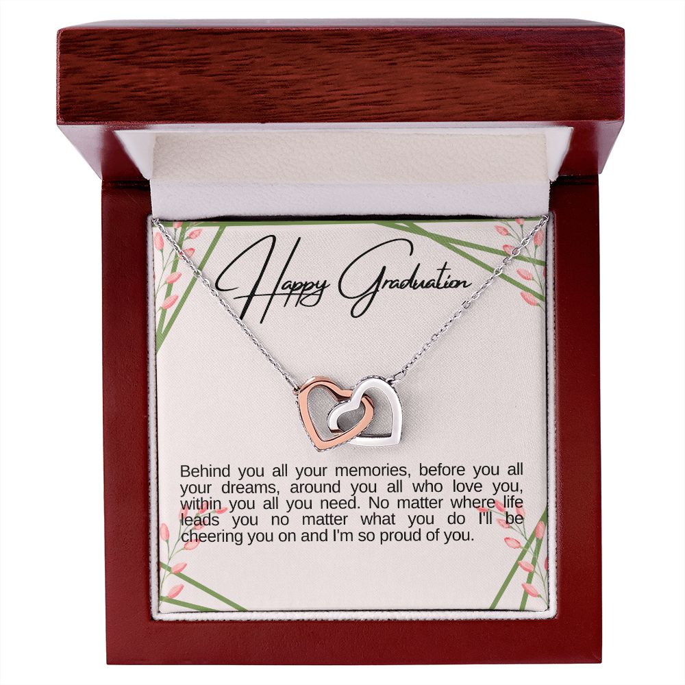 Happy Graduation Hearts Necklace