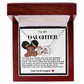 Daughter Double Heart Necklace- Afro Puffs