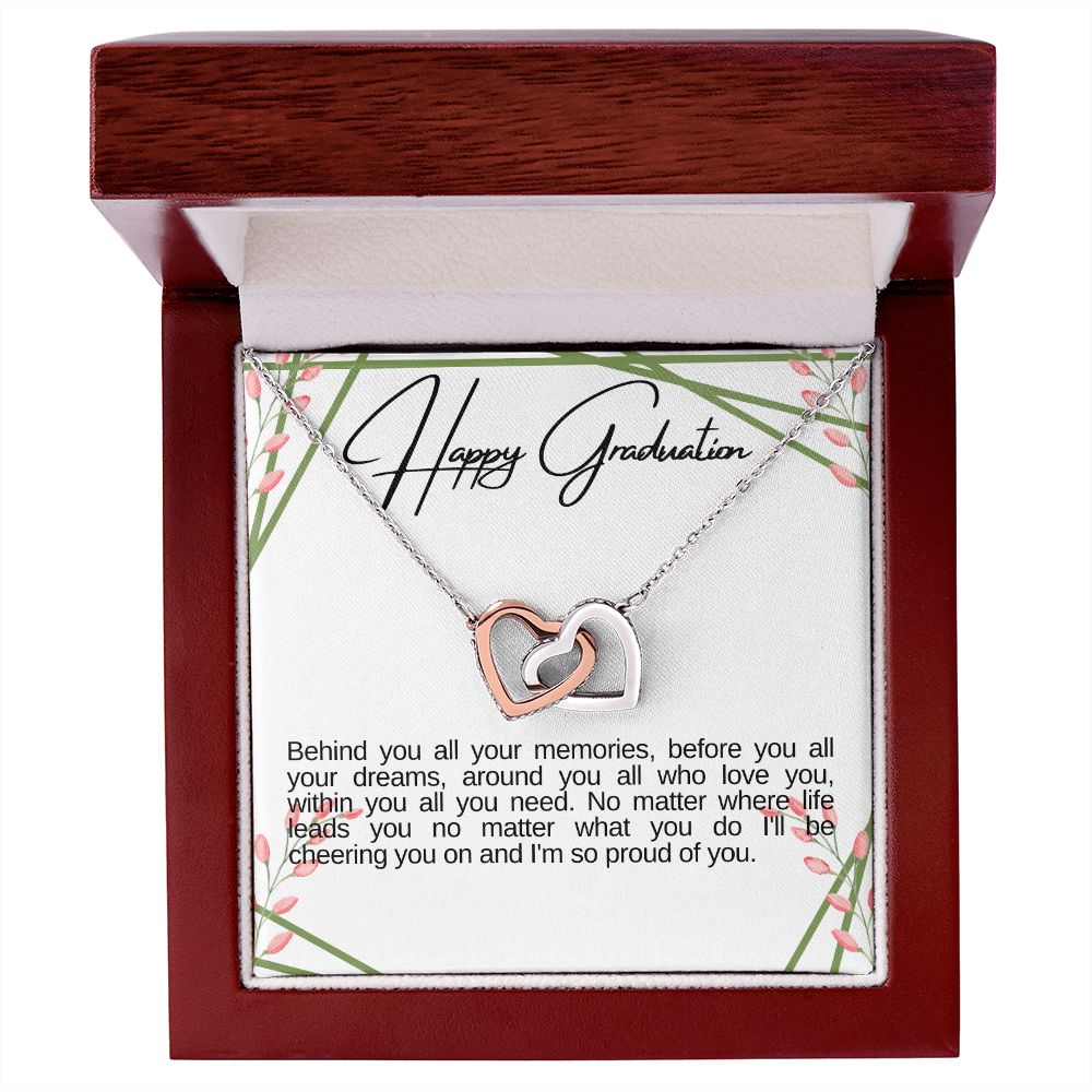 Happy Graduation Hearts Necklace