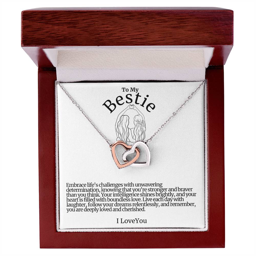 To My Bestie Hearts Necklace