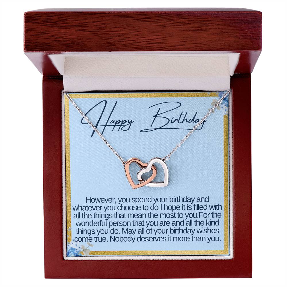 Happy Birthday Hearts Necklace