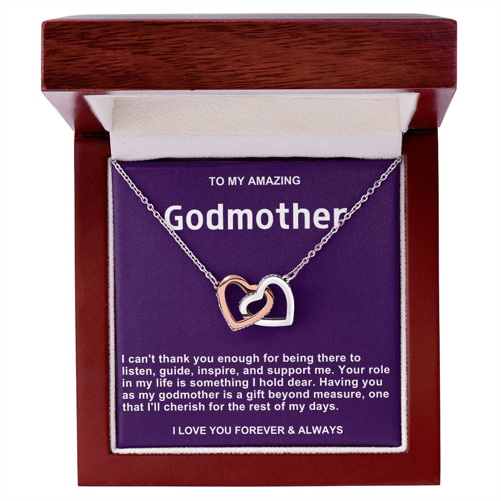 Godmother Interlocking Hearts Necklace