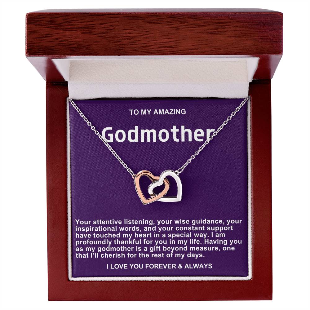 Godmother Interlocking Hearts Necklace