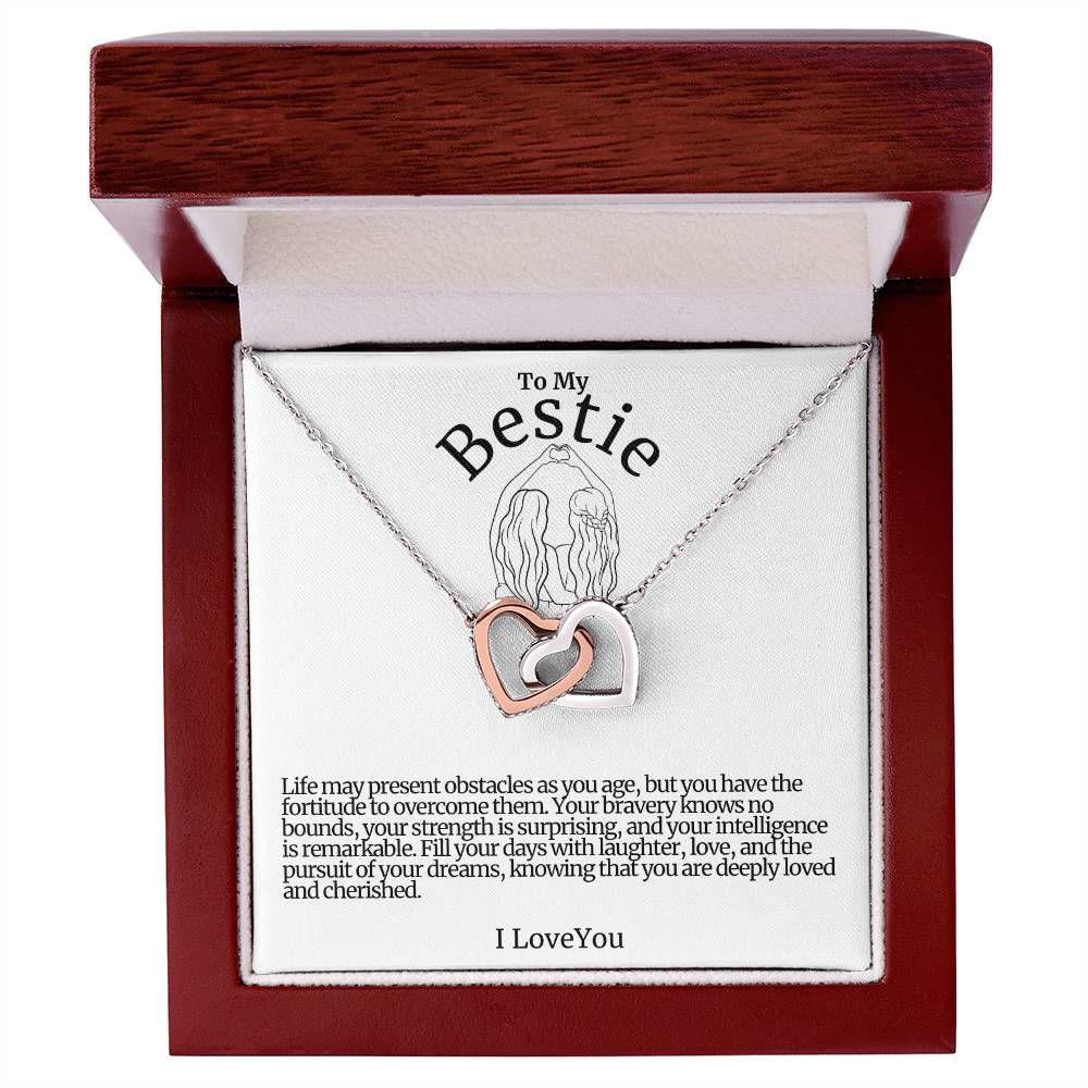 To My Bestie Hearts Necklace