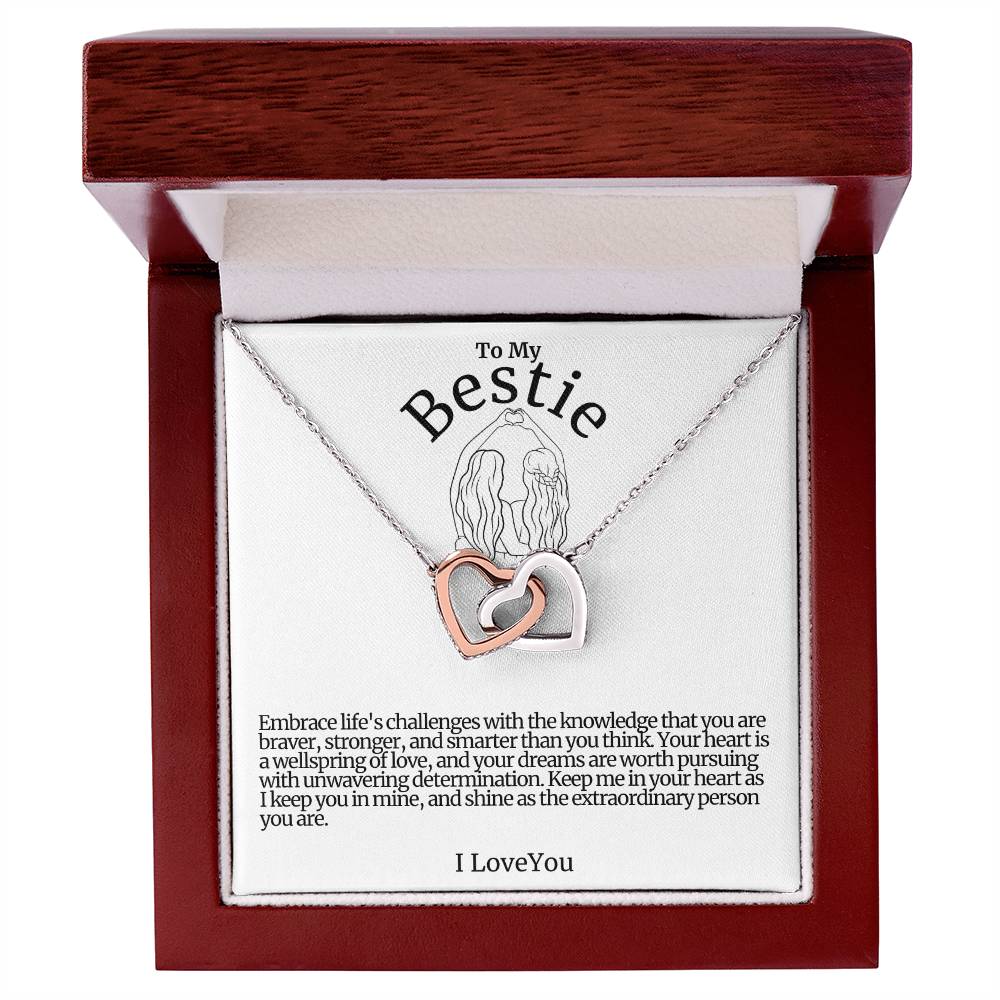 To My Bestie Hearts Necklace