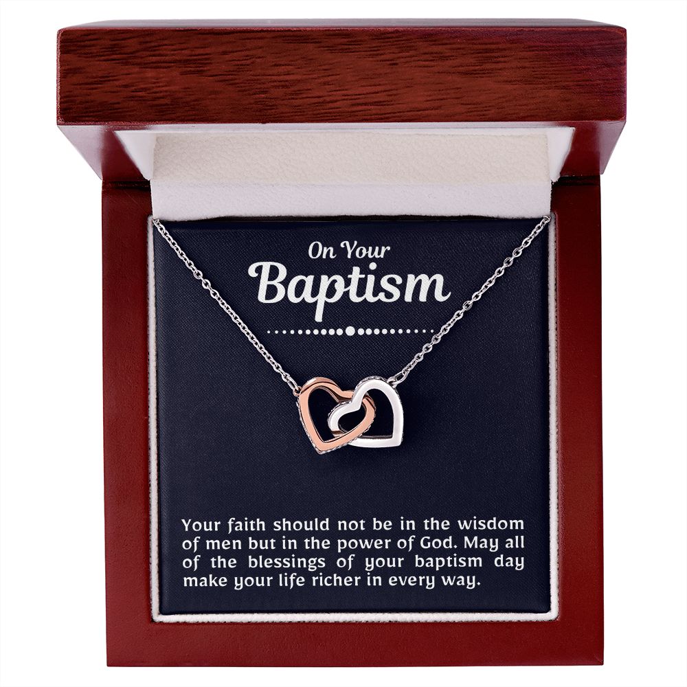 Baptism Hearts Necklace