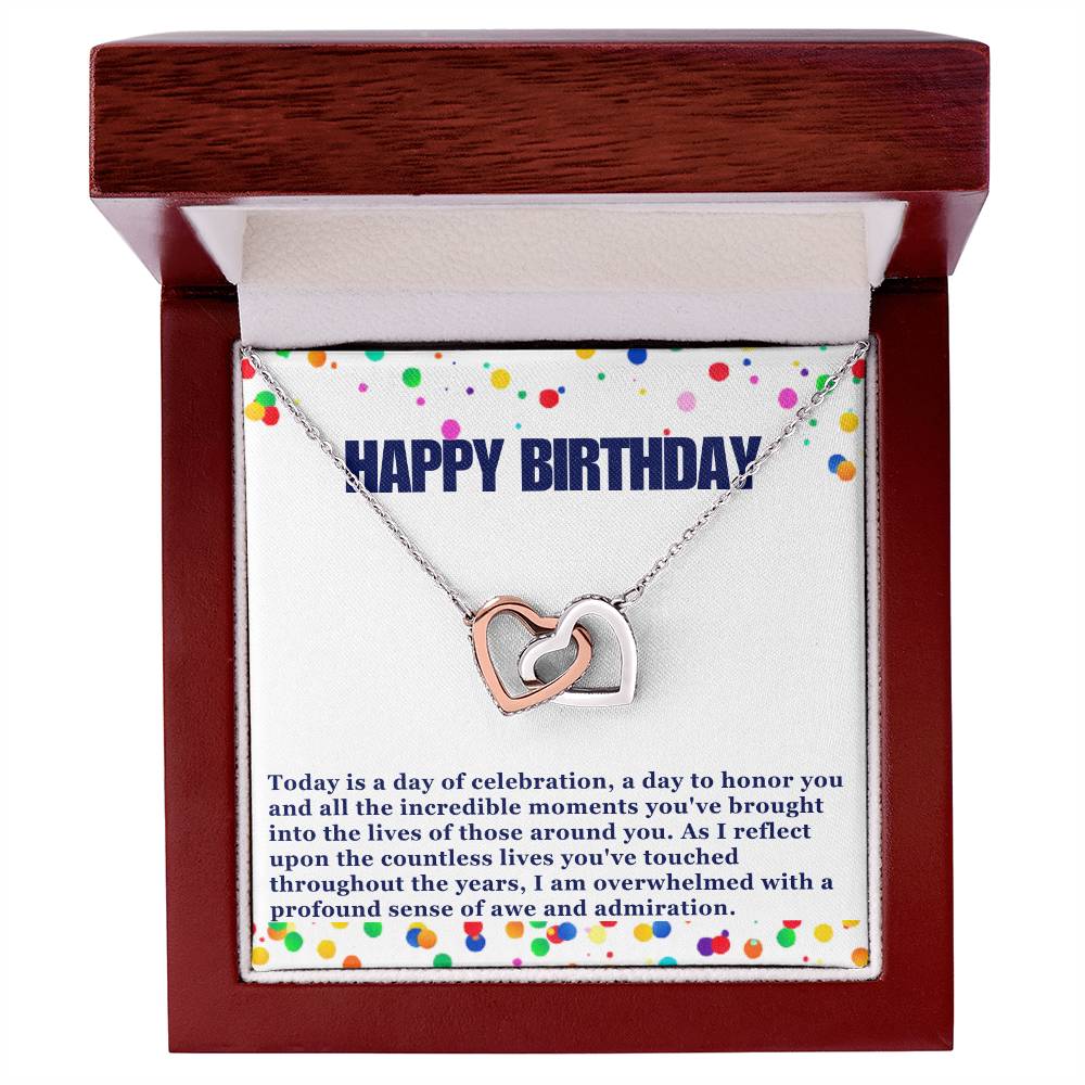 Happy Birthday Hearts Necklace