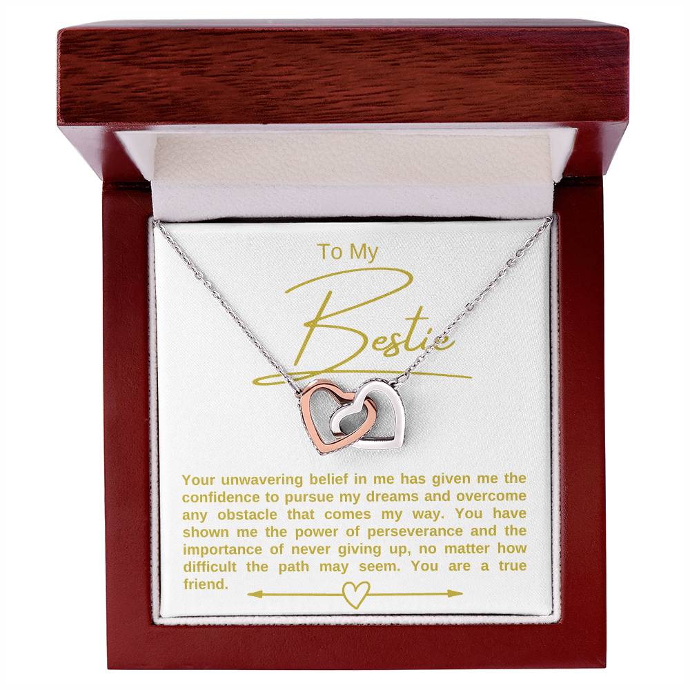 To My Bestie Hearts Necklace