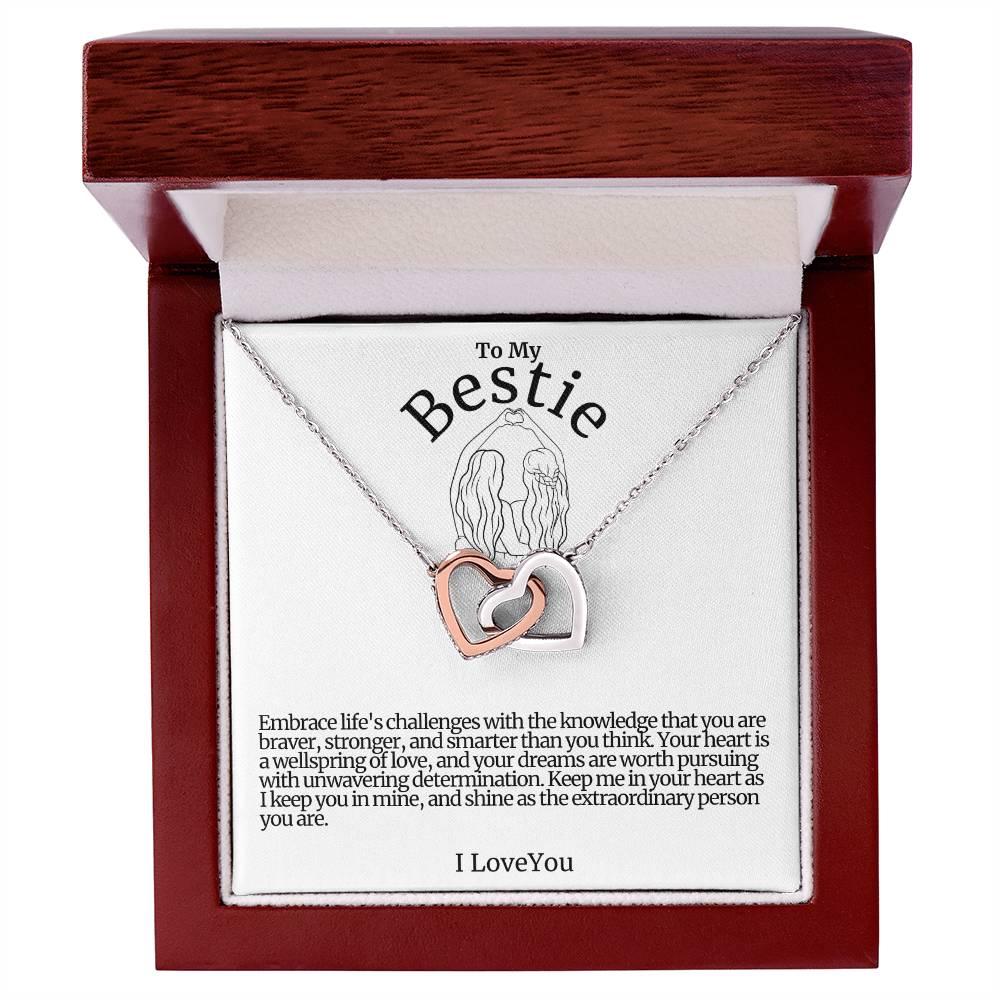 To My Bestie Hearts Necklace