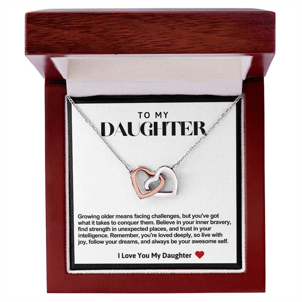 Daughter Interlocking Hearts Necklace