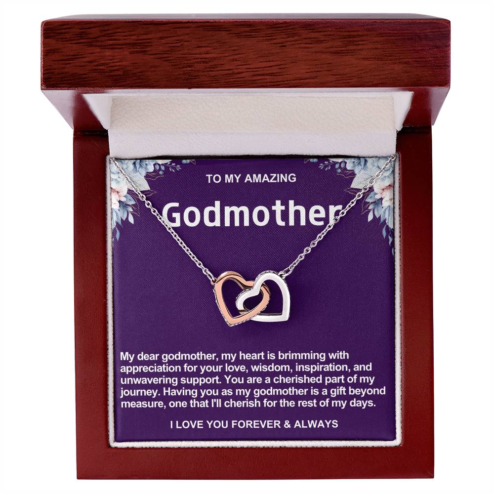 Godmother Interlocking Hearts Necklace