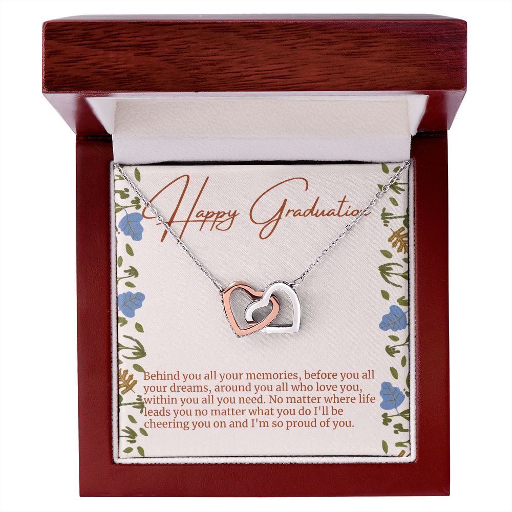 Happy Graduation Hearts Necklace