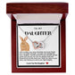 Daughter Double Heart Necklace- Rabbit
