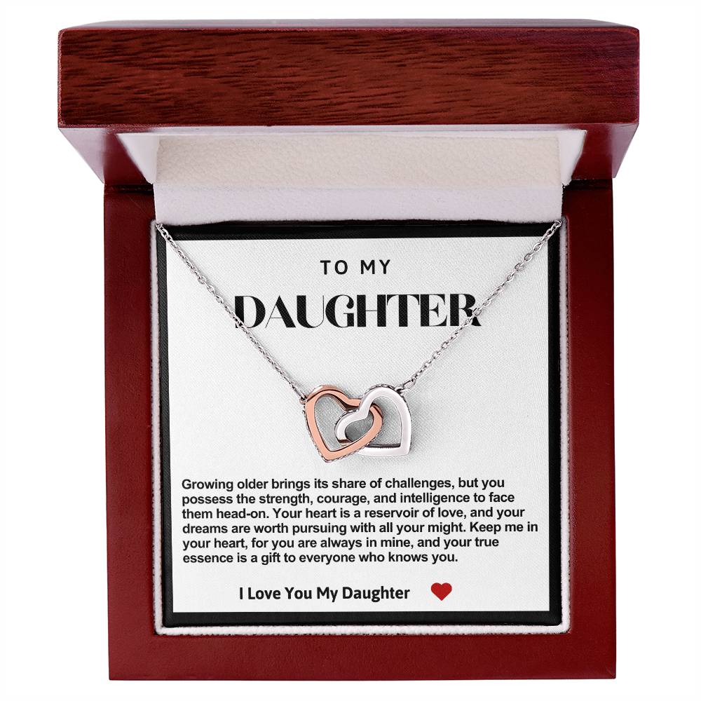 Daughter Interlocking Hearts Necklace