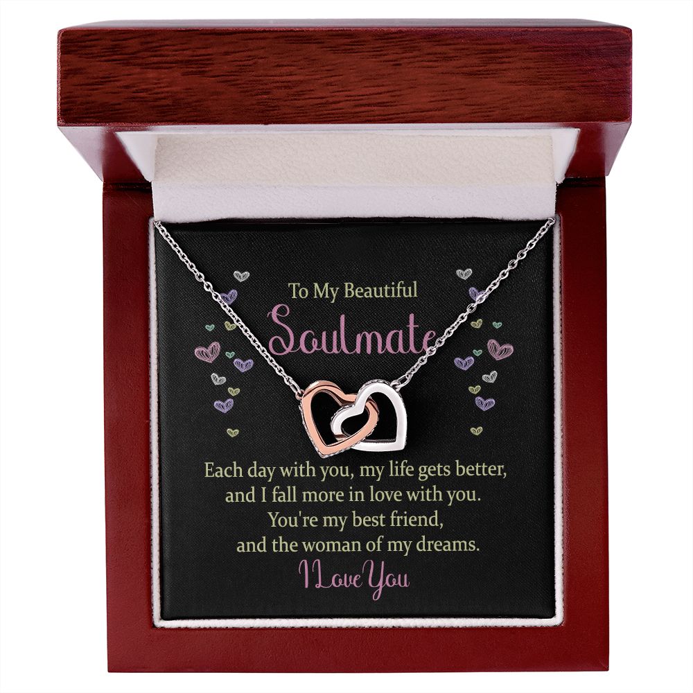 To My Beautiful Soulmate Hearts Necklace