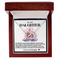 Daughter Double Heart Necklace- Pink Castle