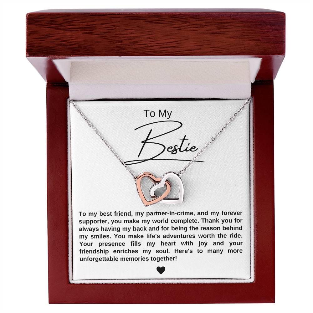 To My Bestie Hearts Necklace