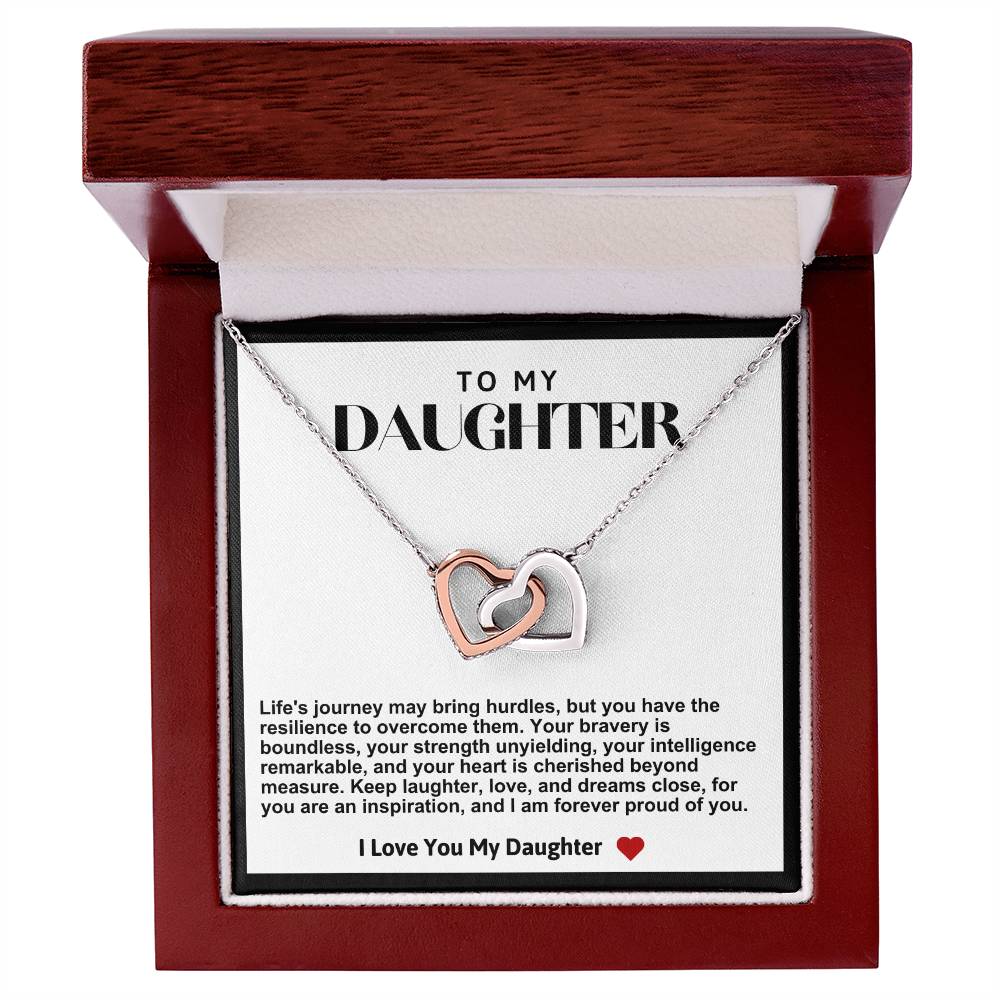 Daughter Interlocking Hearts Necklace