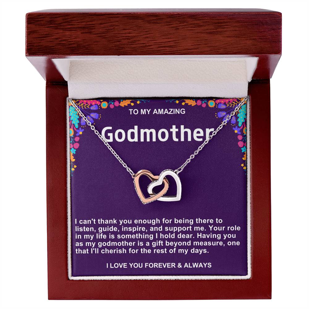 Godmother Interlocking Hearts Necklace