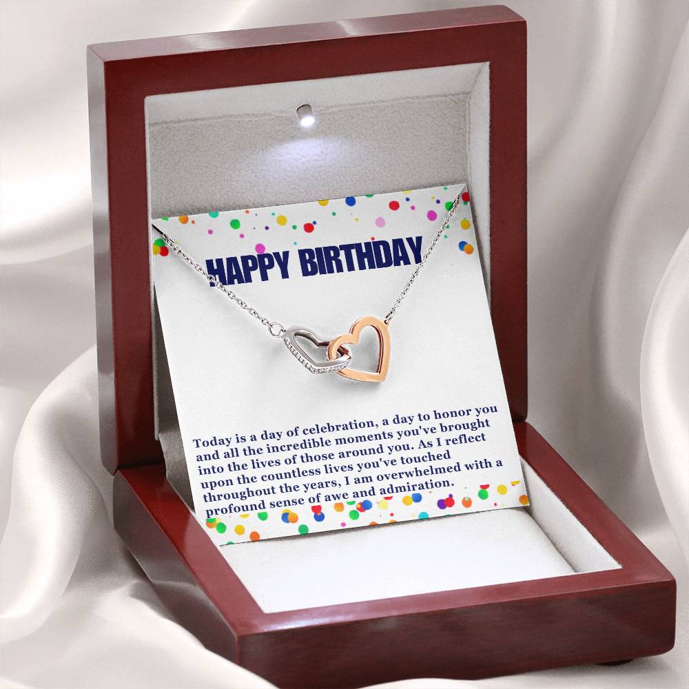 Happy Birthday Hearts Necklace