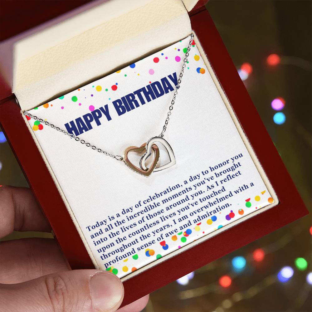 Happy Birthday Hearts Necklace