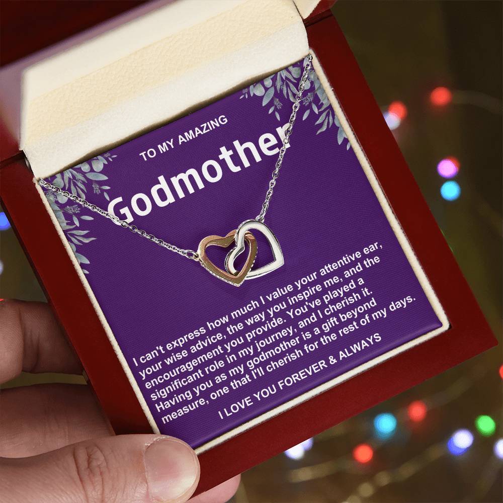 Godmother Interlocking Hearts Necklace