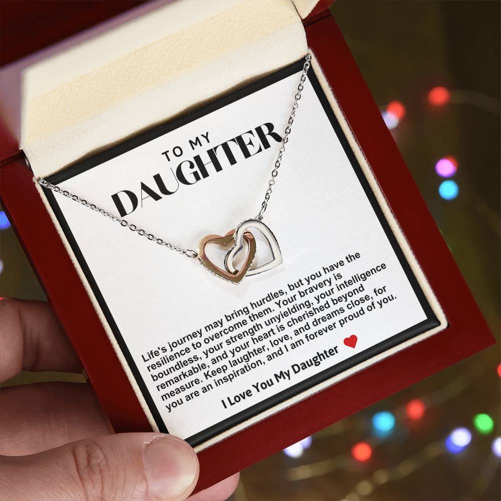 Daughter Interlocking Hearts Necklace