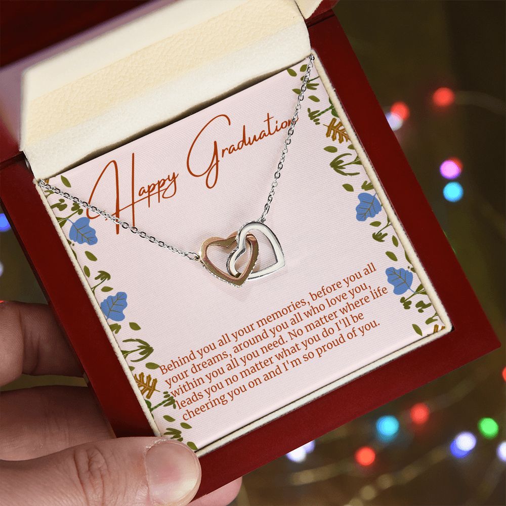 Happy Graduation Hearts Necklace