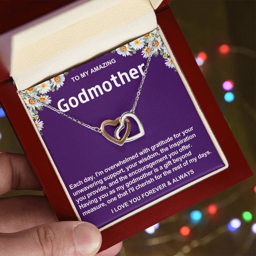 Godmother Interlocking Hearts Necklace