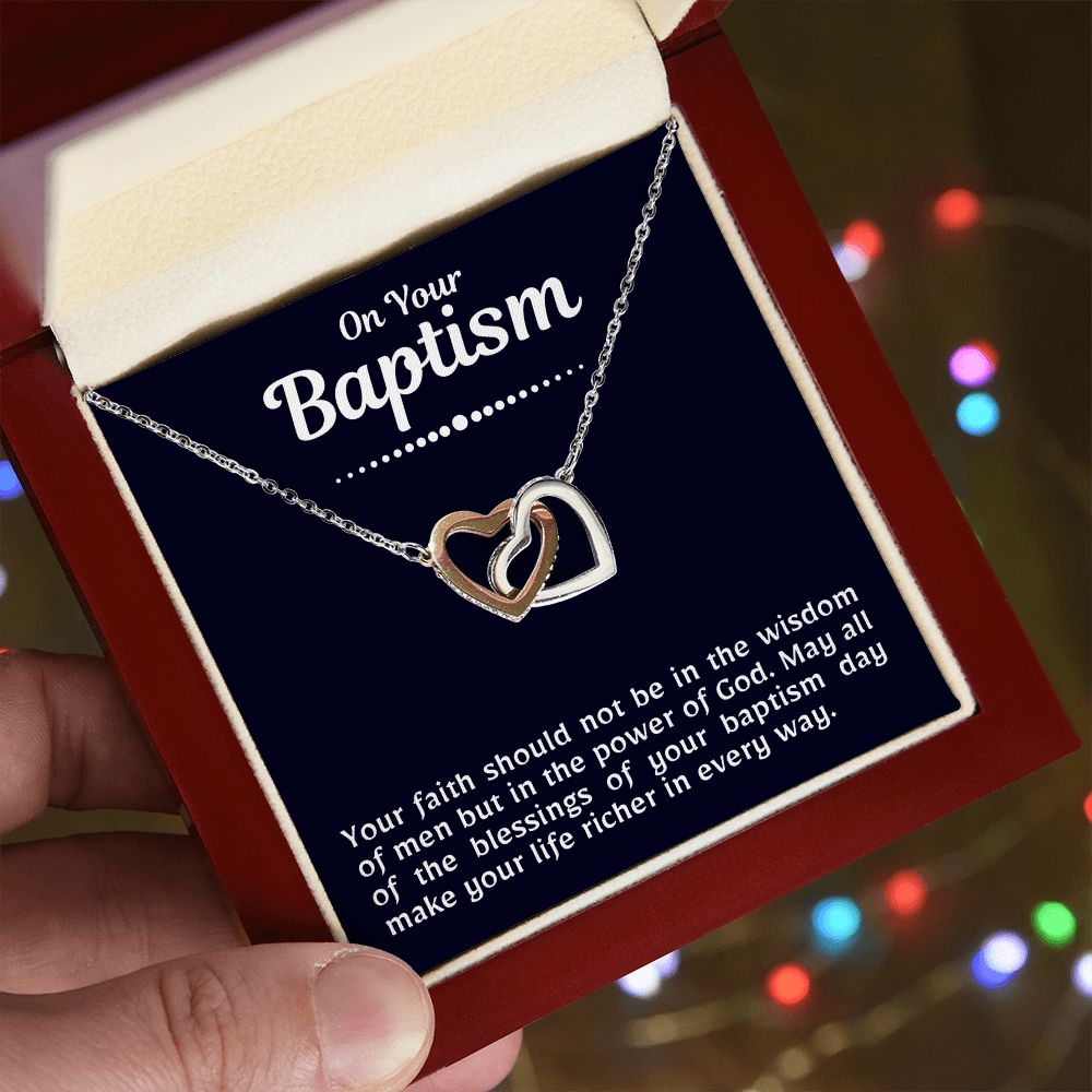 Baptism Hearts Necklace