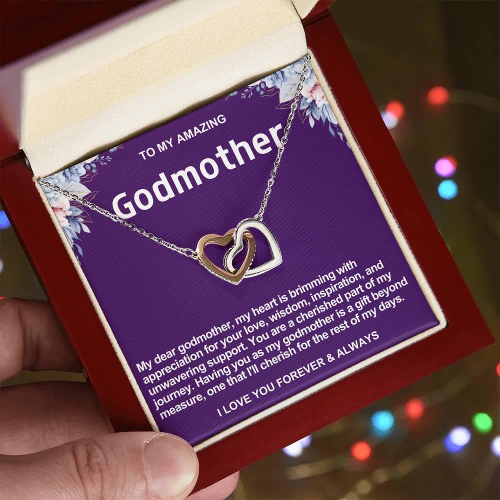 Godmother Interlocking Hearts Necklace