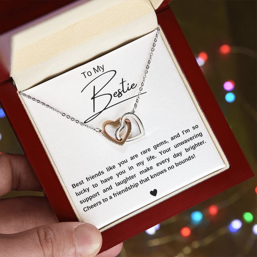 To My Bestie Hearts Necklace