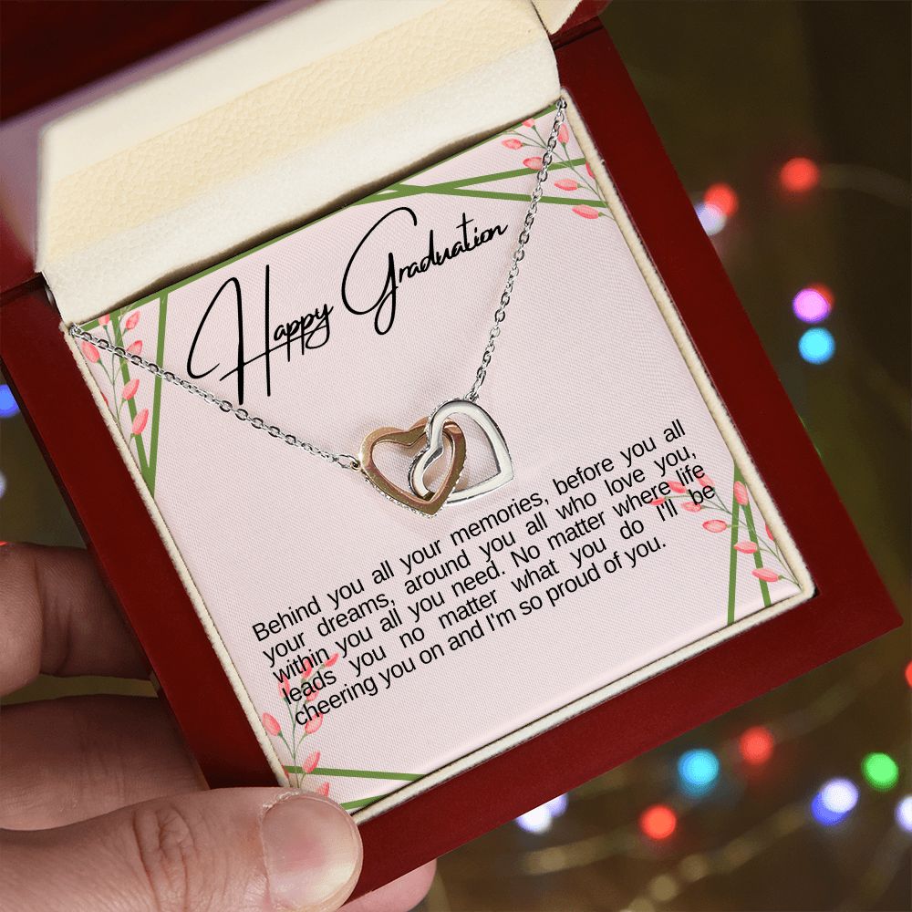 Happy Graduation Hearts Necklace