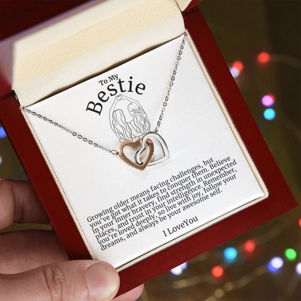 To My Bestie Hearts Necklace