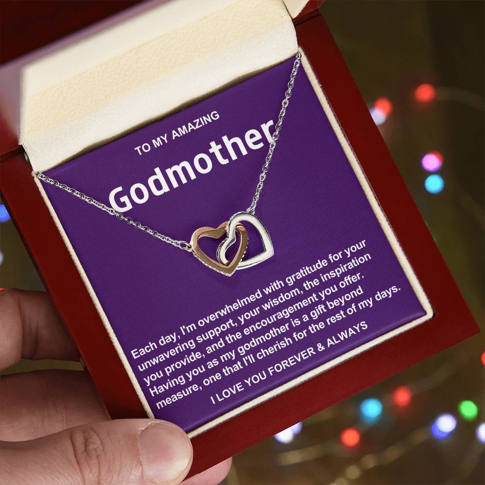 Godmother Interlocking Hearts Necklace