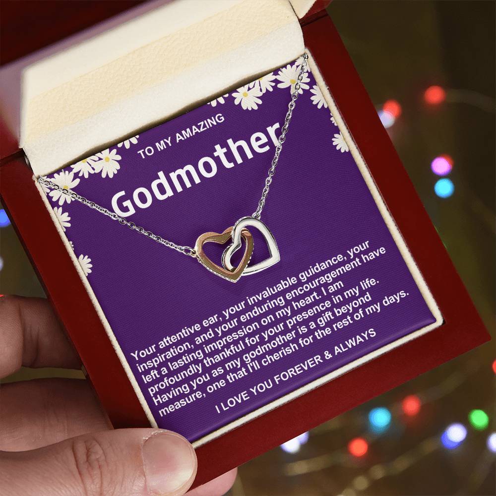 Godmother Interlocking Hearts Necklace