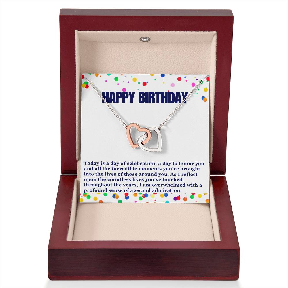 Happy Birthday Hearts Necklace