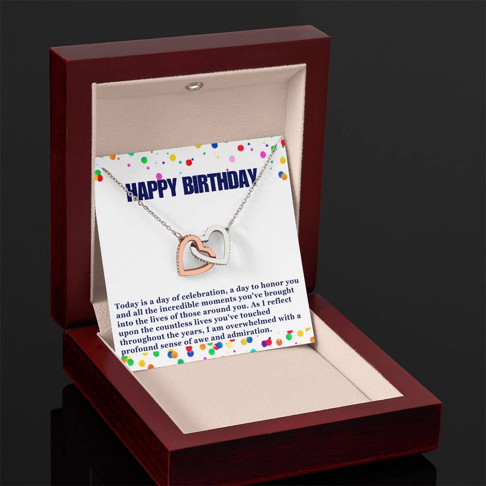 Happy Birthday Hearts Necklace