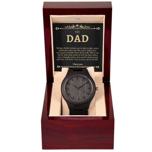 Dad Men's Wooden Watch