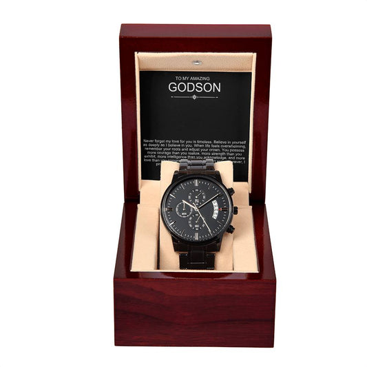 To Godson from God Parent Chronograph Watch