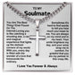 Soulmate Cross Necklace on Cuban Chain- You Are The Best Thing I Ever Found On The Internet