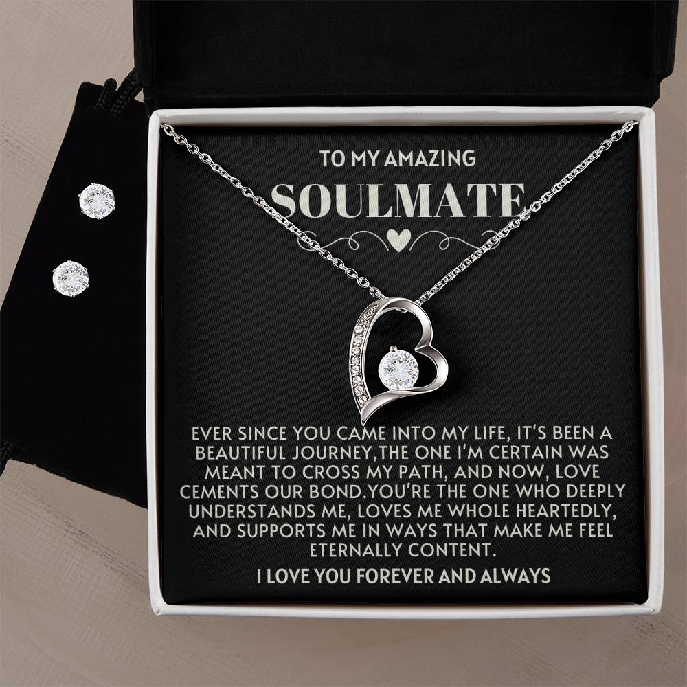 [ALMOST SOLD OUT] Soulmate Heart Necklace & Free Earrings-Deeply Understands Me