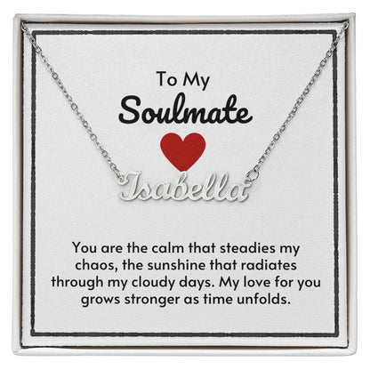 Soulmate Custom Name Necklace-My Love Grows Stronger