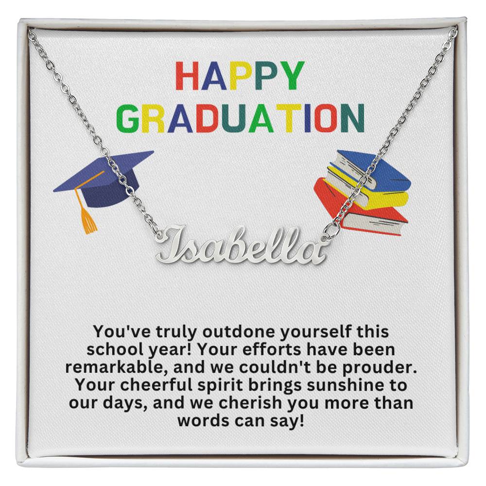 Happy Graduation Custom Name Necklace